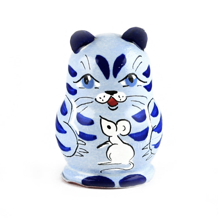 1 1-4" Tall Tiny Cat & Mouse Matryoshka