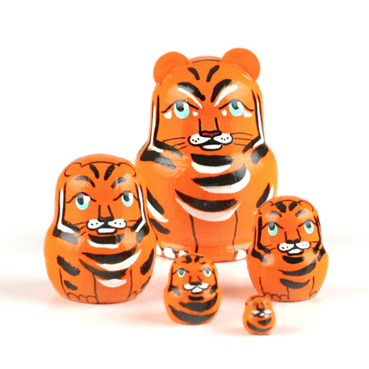 1 1-2" Tall Tiny Tiger Stackable Doll