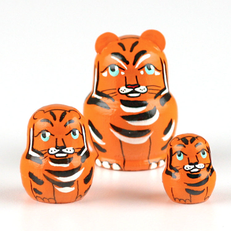 1 1-2" Tall Tiny Tiger Stackable Doll