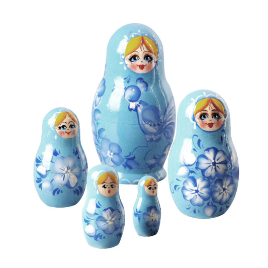 Blue Bird Russian Stacking Doll