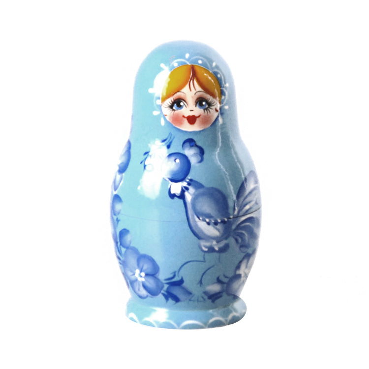 Blue Bird Russian Stacking Doll