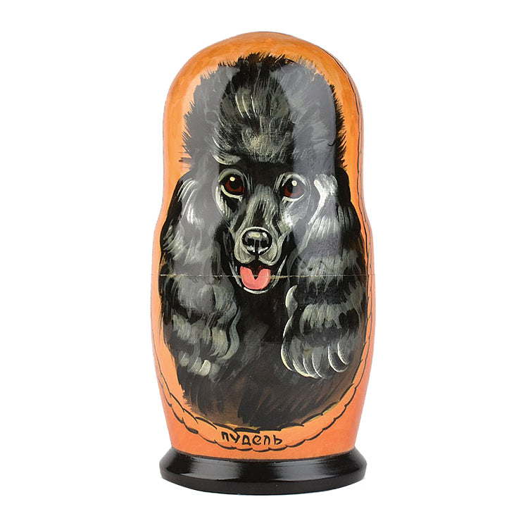 Black Poodle Nesting Doll