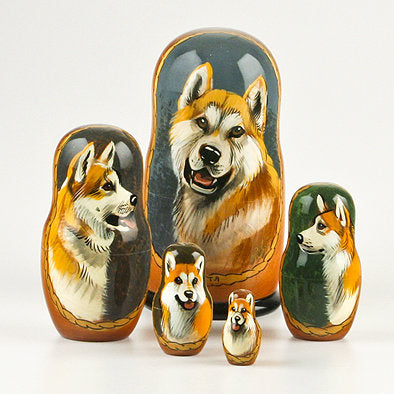 Akita Russian Nested Doll