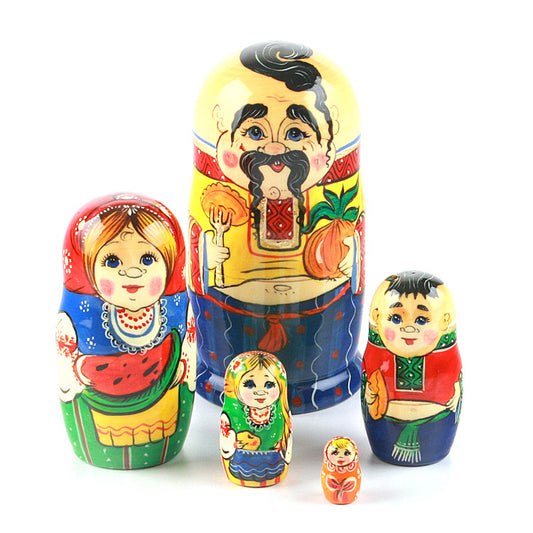 Ukrainian Family Babushka Doll