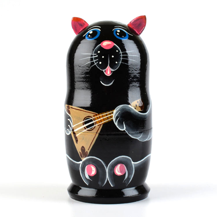 Black Cat Musician Russian Matryoshka