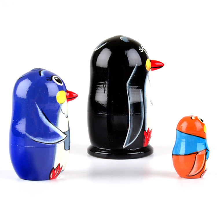Penguin with Fish Matryoshka Doll