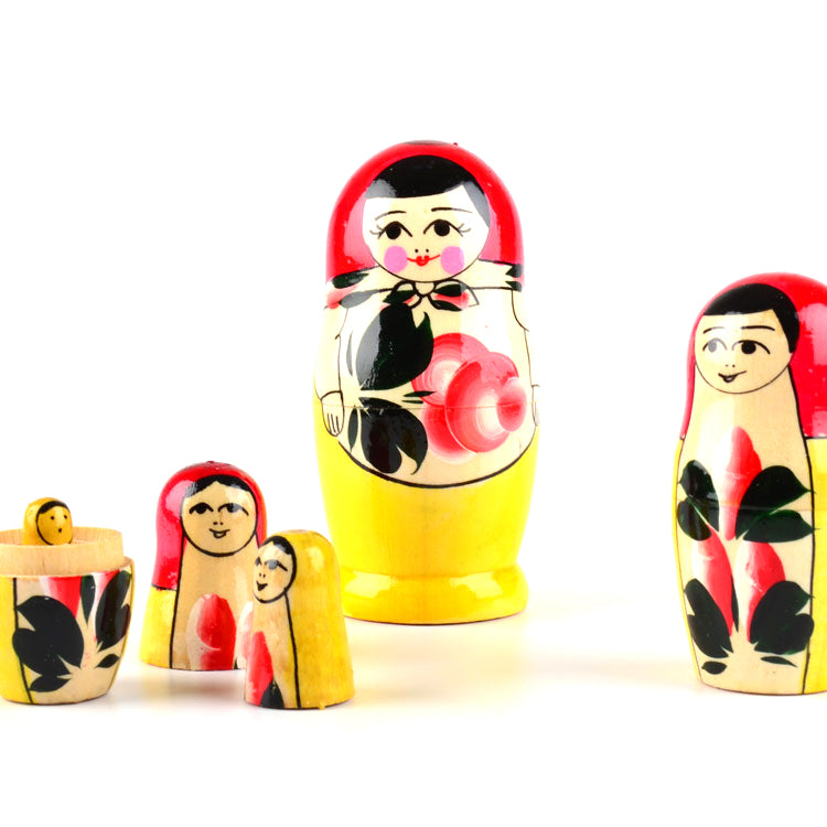 Pink Flowers Matryoshka Doll