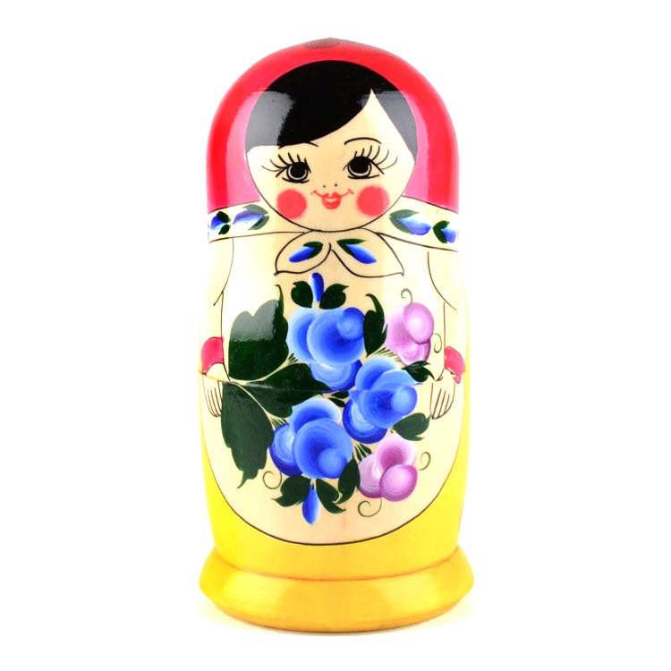 Blue Flowers Traditional Russian Matryoshka