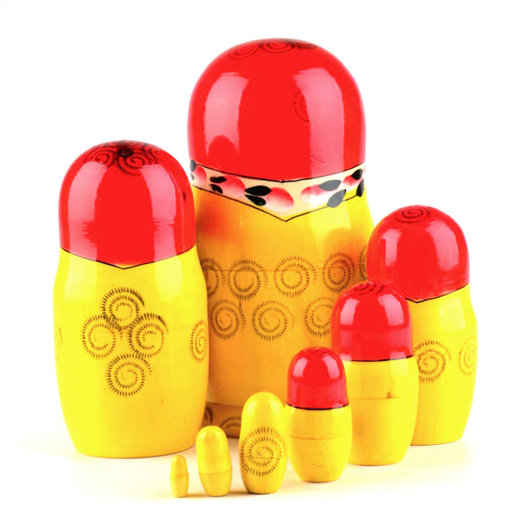 Pink Flowers 8pc Traditional Matryoshka