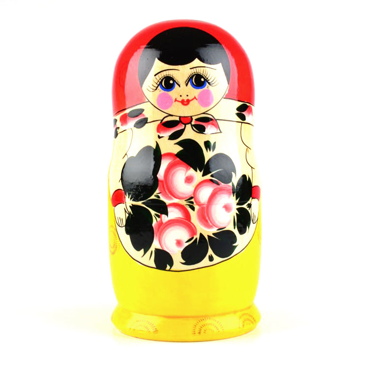 Pink Flowers 8pc Traditional Matryoshka