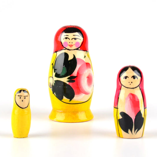 Pink Flowers Classic Russian Matryoshka