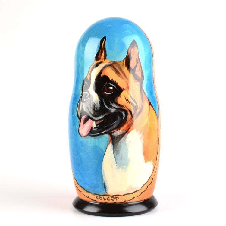 Boxer Dog Russian Stacking Doll