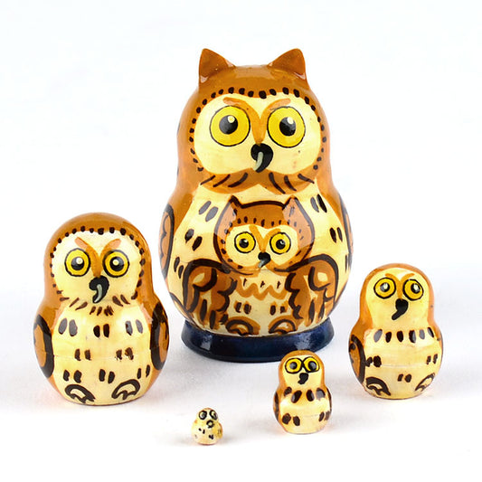 2" Tall Tiny Owl Matrioshka