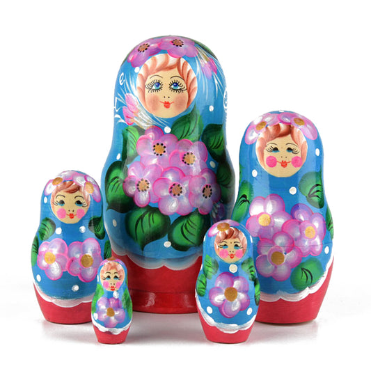 Floral Polka Dot Matryoshka Doll