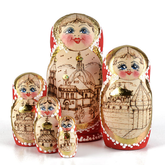 Old Russian Churches Stacking Doll