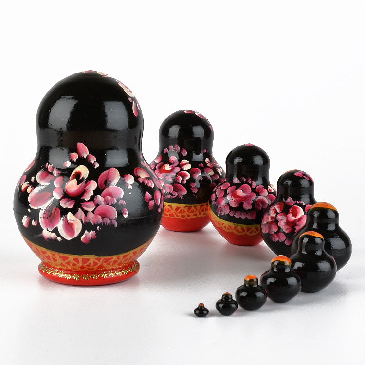 Black Scarf Matryoshka Doll