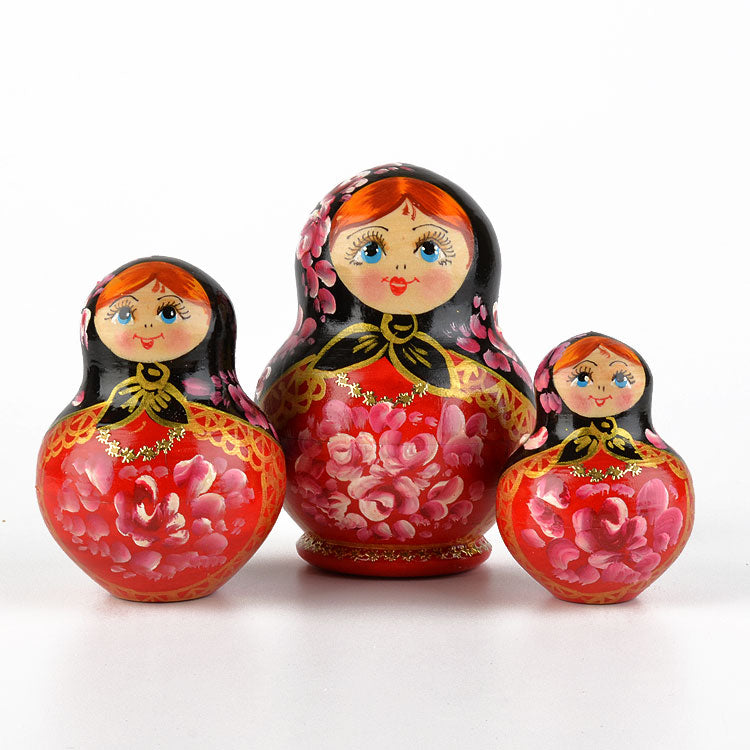 Black Scarf Matryoshka Doll