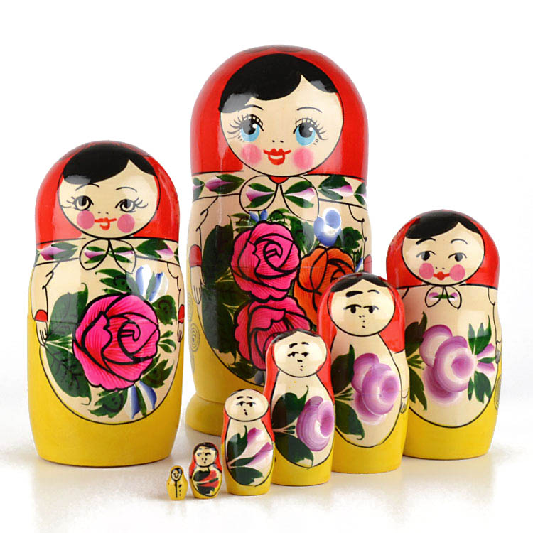 Red Roses Traditional Matryoshka