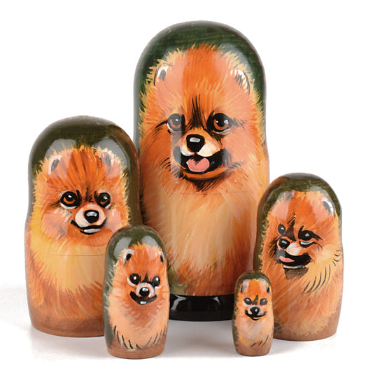 Pomeranian Dog Stacking Doll