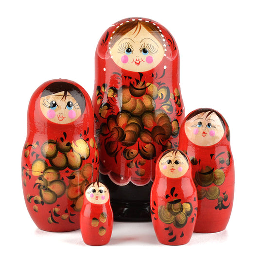 Red, Black, and Gold Matryoshka