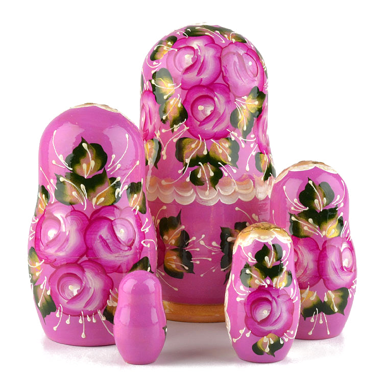 Rose Beauty 5pc Purple Matryoshka