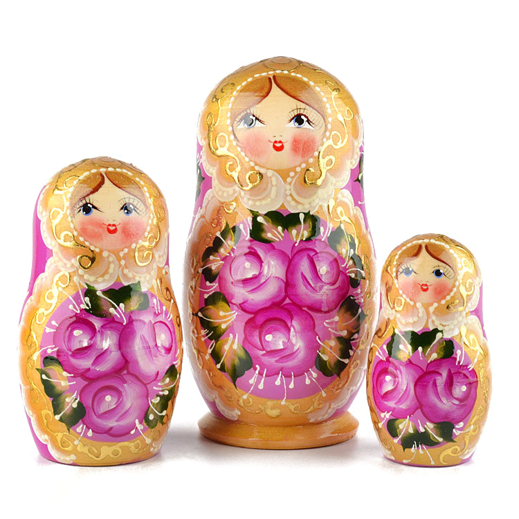 Rose Beauty 5pc Purple Matryoshka