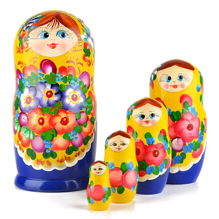 Floral Blossom Beauty - Yellow & Blue Doll  from Russia