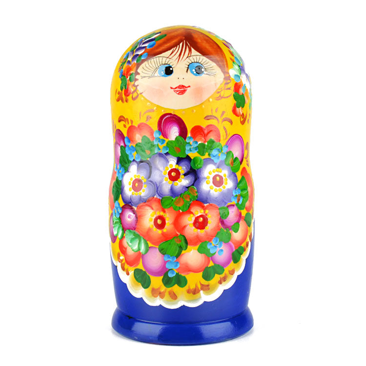 Floral Blossom Beauty - Yellow & Blue Doll  from Russia