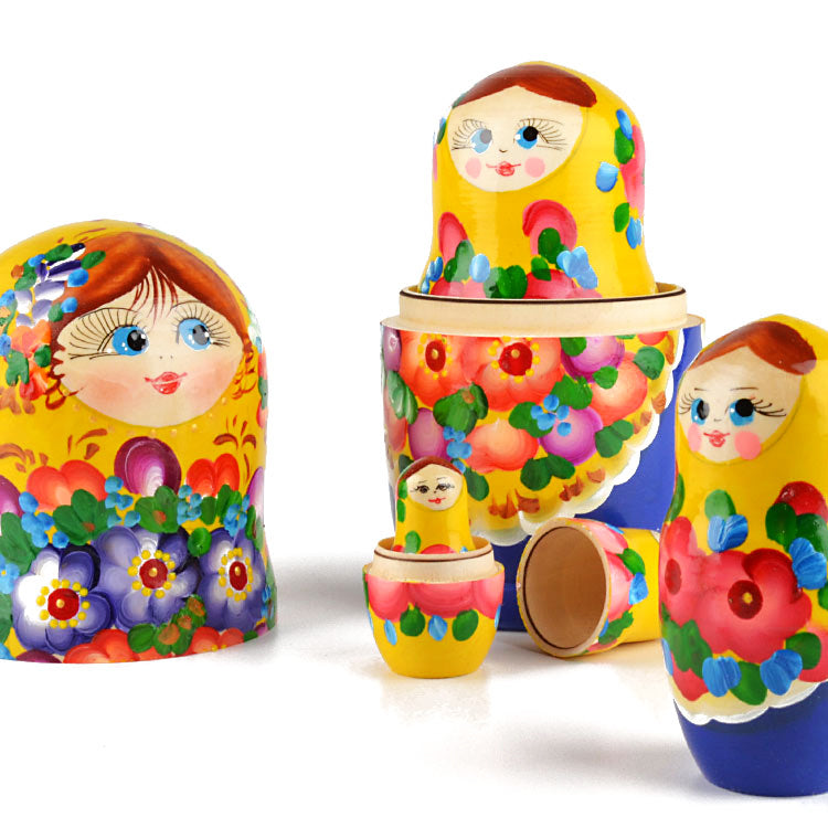 Floral Blossom Beauty - Yellow & Blue Doll  from Russia