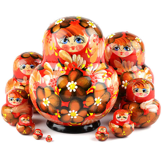 Red And Gold Russian Beauty Doll