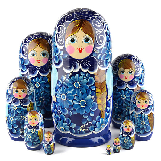 Blue Daisies 10pc