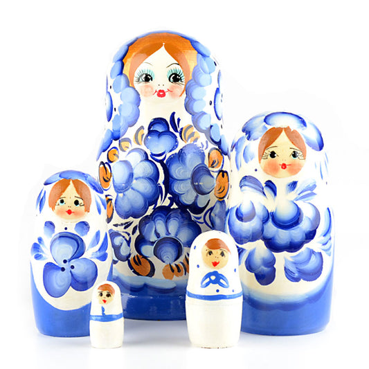 Blue and White Nested Doll