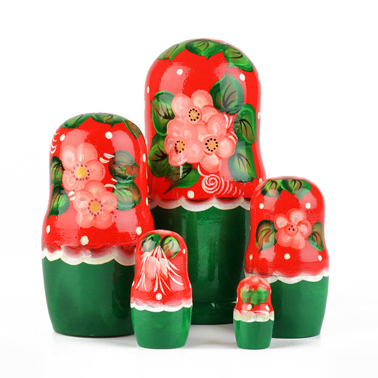 Pretty Floral 5 pc Stacking Doll