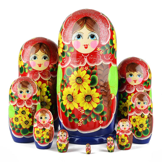 Yellow Sunflowers 10 Pcs. Doll