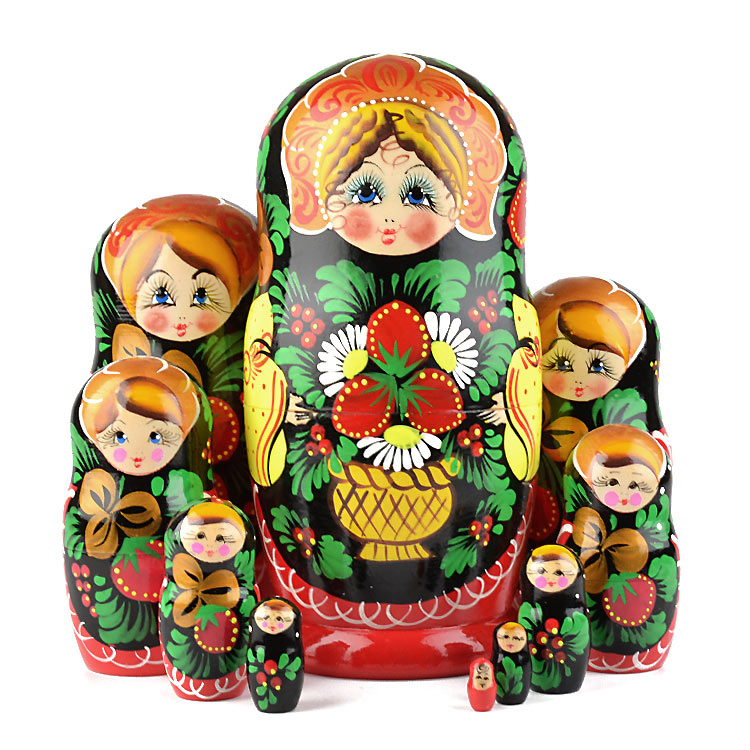 Berries Girl Russian Matryoshka 10 pcs