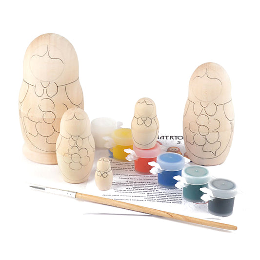 Paint Your Own Blank 5pc Matryoshka