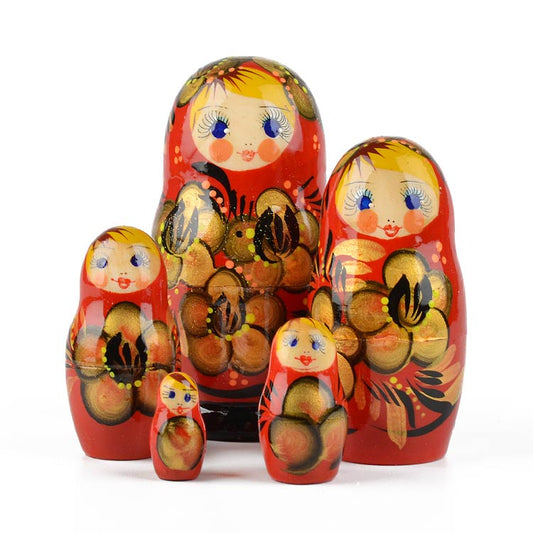 Red, Black, and Gold Matryoshka