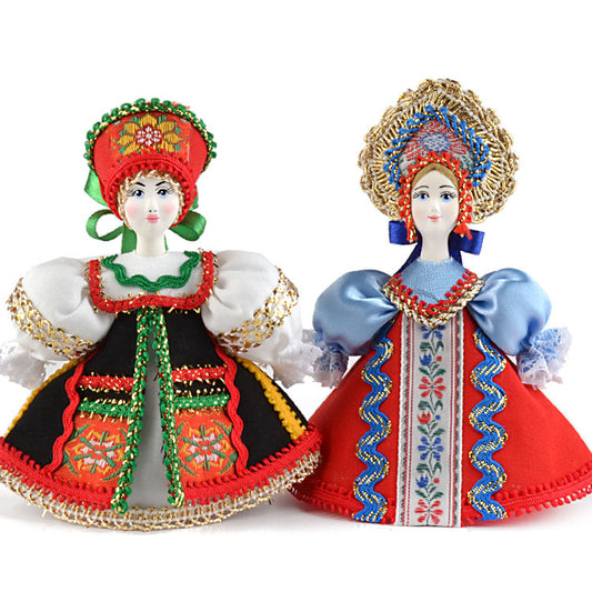 Pair of Russian Dolls Ornaments