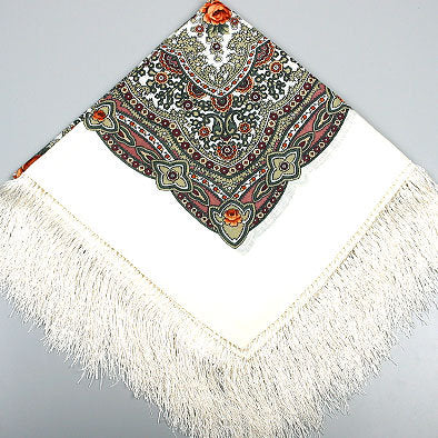 Festive Bouquet Wool Shawl