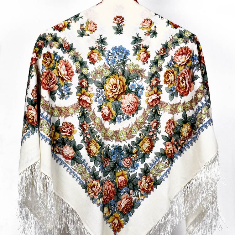 Green Peaceful Meadow Wool Shawl