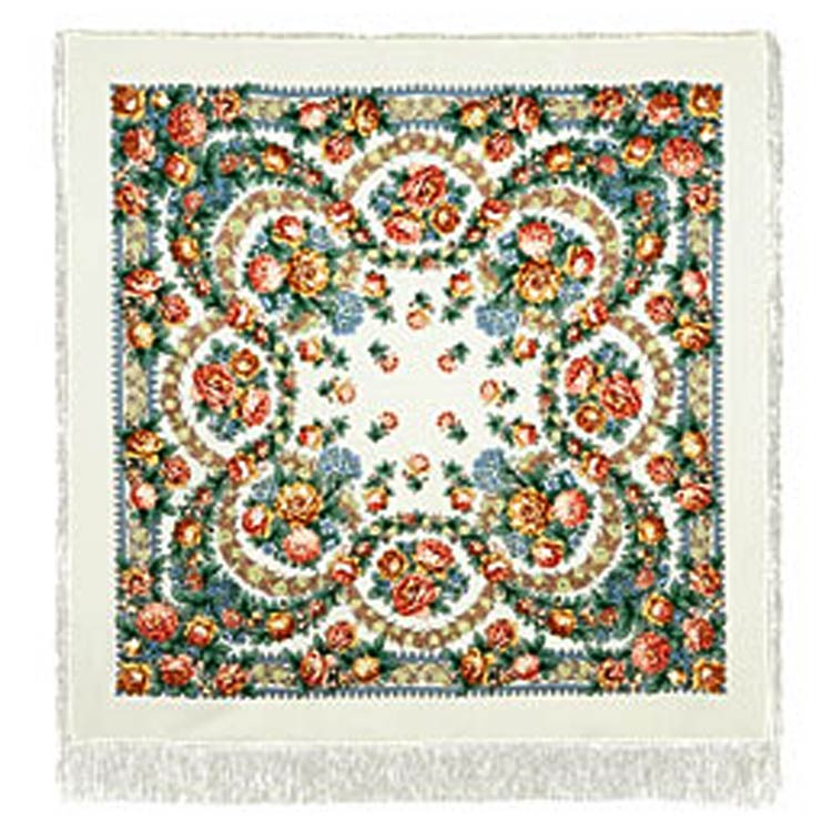Green Peaceful Meadow Wool Shawl