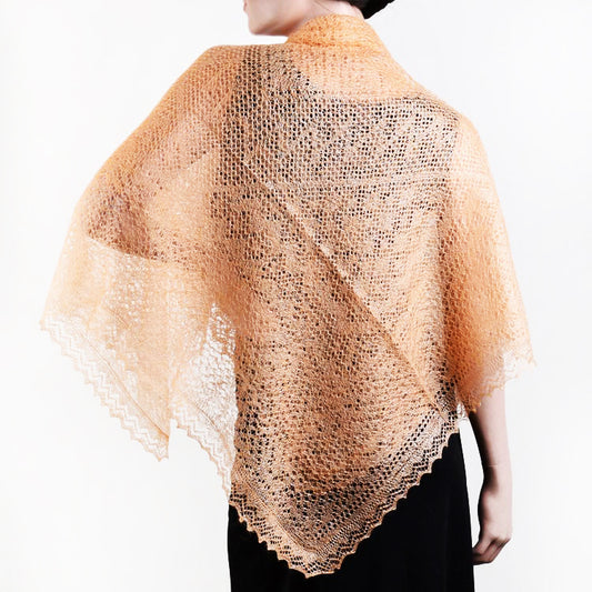 Orenburg Gossamer Tangerine Shawl