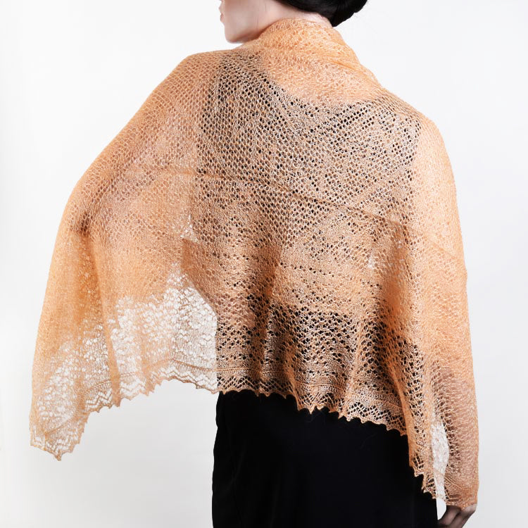 Orenburg Gossamer Tangerine Shawl