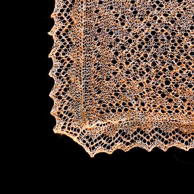 Orenburg Gossamer Tangerine Shawl