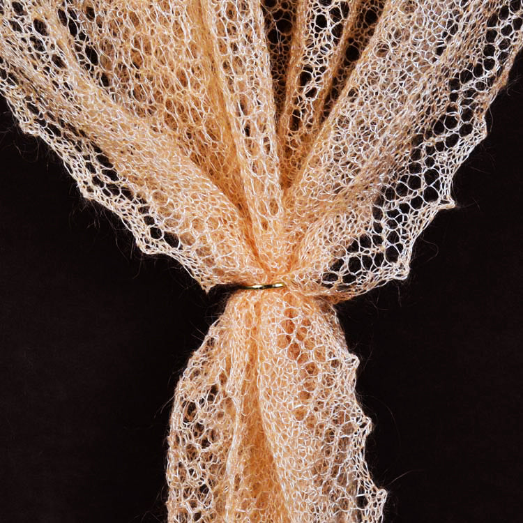 Orenburg Gossamer Tangerine Shawl