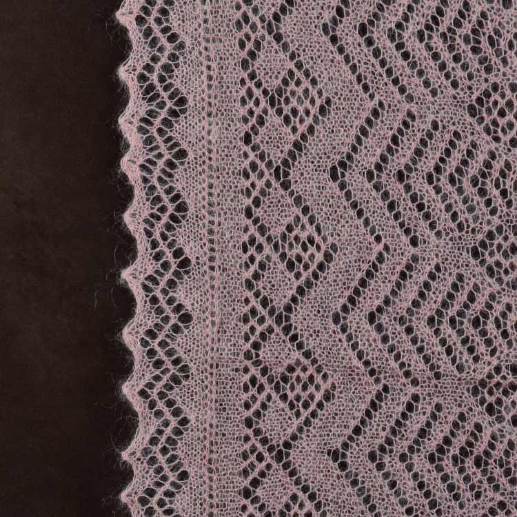 Rose Pink Orenburg Cashmere  Shawl