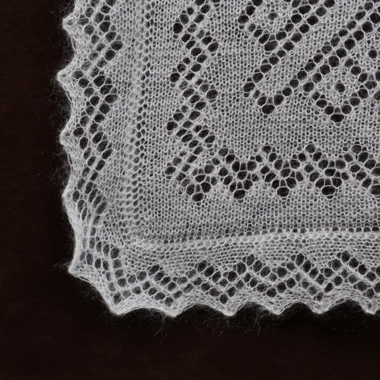 White Winter Lace Orenburg Shawl