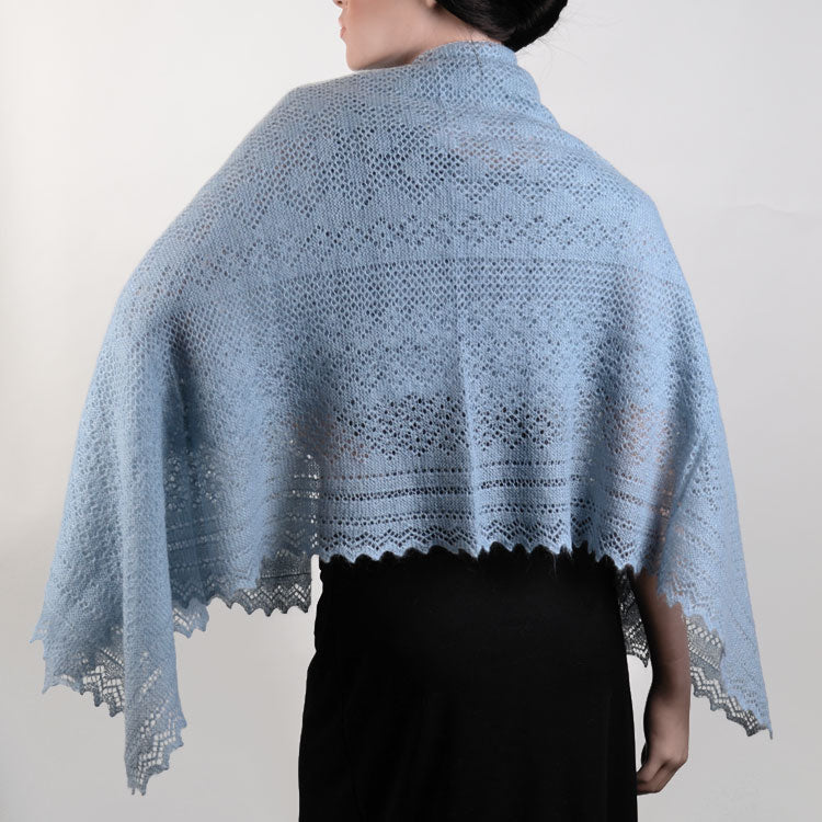 Blue Russian Orenburg Shawl