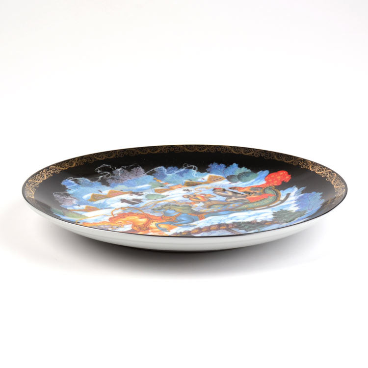 Winter Troika Russian Porcelain Plate