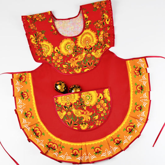 Russian Kitchen Red Apron